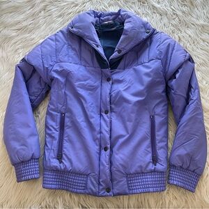 Vintage 80s FUSALP France Womens Puffer Snow Ski Winter Jacket Purple Size 6